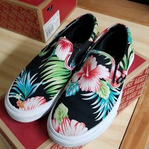 Van's Hawaiian Floral Slip On